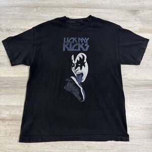 KISS Shirt Gene Simmons Lick My Kicks Bobby Fresh Men’s Large Black